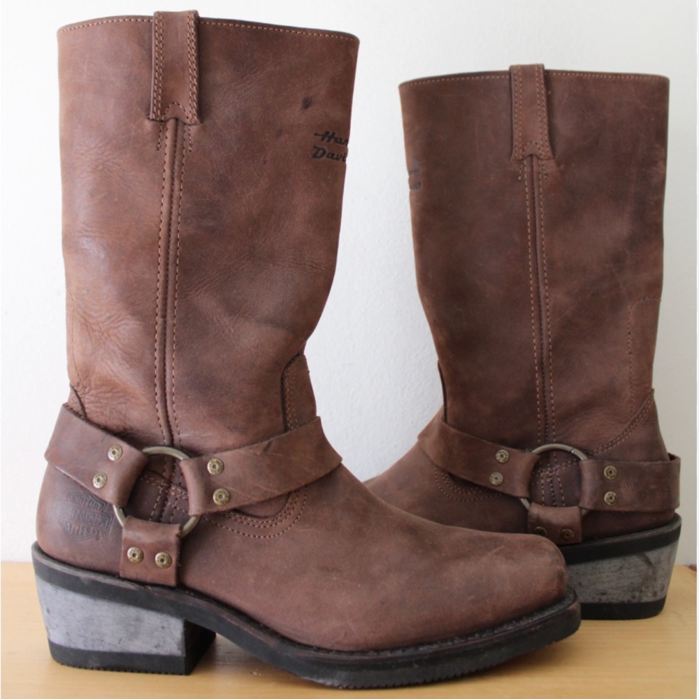 Harley Davidson Brown Leather Boots size 6